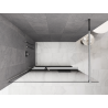 Mexen Kioto+ tuš stena s polico Walk-in 90 x 200 cm, ombre črna 8 mm, krom - 800-090-121-01-76