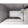 Mexen Kioto+ duschvägg med hylla Walk-in 150 x 200 cm, ombre svart 8 mm, gun gray borstad - 800-150-121-66-76