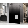 Mexen Kioto+ shower wall with shelf Walk-in 70 x 200 cm, black ombre 8 mm, black - 800-070-121-70-76