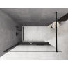 Mexen Kioto+ shower wall with shelf Walk-in 70 x 200 cm, black ombre 8 mm, black - 800-070-121-70-76