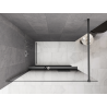 Mexen Kioto+ Shower screen with shelf Walk-in 130 x 200 cm, black ombre 8 mm, gun metal - 800-130-121-95-76