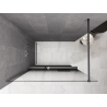 Mexen Kioto+ ścianka prysznicowa z półką Walk-in 150 x 200 cm, ombre czarna 8 mm, gun metal - 800-150-121-95-76
