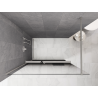 Mexen Kioto+ ścianka prysznicowa z półką Walk-in 100 x 200 cm, ombre czarna 8 mm, nikiel szczotkowany - 800-100-121-97-76