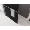 Mexen Kioto+ τοίχος ντους με ράφι Walk-in 140 x 200 cm, ombre μαύρο 8 mm, βουρτσισμένο