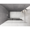 Mexen Kioto+ τοίχος ντους με ράφι Walk-in 140 x 200 cm, ombre μαύρο 8 mm, βουρτσισμένο