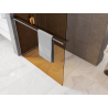 Mexen Kioto+ duschvägg med hylla Walk-in 90 x 200 cm, brons 8 mm, krom - 800-090-121-01-32