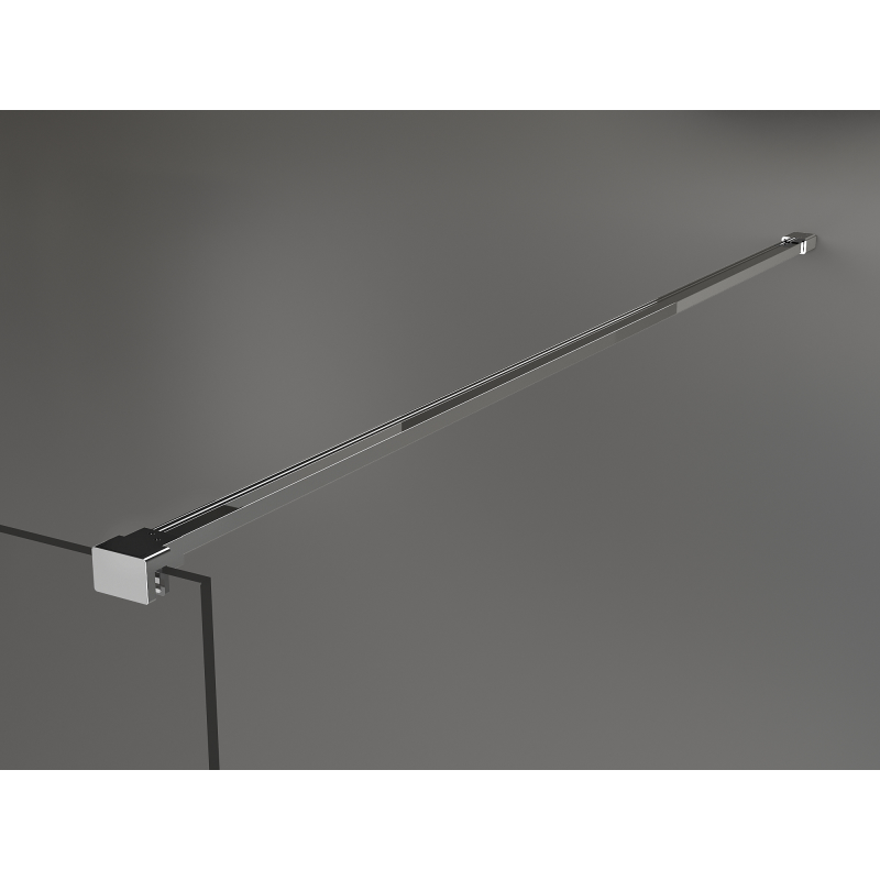 Mexen Kioto+ ścianka prysznicowa z półką Walk-in 100 x 200 cm, brąz 8 mm, chrom - 800-100-121-01-32