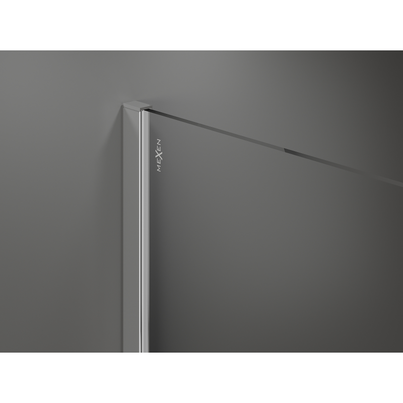 Mexen Kioto+ ścianka prysznicowa z półką Walk-in 140 x 200 cm, brąz 8 mm, chrom - 800-140-121-01-32