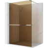 Mexen Kioto+ tuš stena z polico Walk-in 140 x 200 cm, bron 8 mm, krom - 800-140-121-01-32