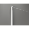 Mexen Kioto+ ścianka prysznicowa z półką Walk-in 80 x 200 cm, brąz 8 mm, biała - 800-080-121-20-32