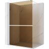 Mexen Kioto+ duschvägg med hylla Walk-in 80 x 200 cm, brons 8 mm, vit - 800-080-121-20-32