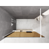 Mexen Kioto+ duschvägg med hylla Walk-in 100 x 200 cm, brons 8 mm, vit - 800-100-121-20-32