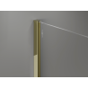 Mexen Kioto+ ścianka prysznicowa z półką Walk-in 130 x 200 cm, brąz 8 mm, złota - 800-130-121-50-32
