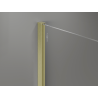 Mexen Kioto+ ścianka prysznicowa z półką Walk-in 100 x 200 cm, brąz 8 mm, złota szczotkowana - 800-100-121-55-32