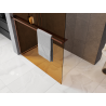 Mexen Kioto+ shower wall with shelf Walk-in 110 x 200 cm, bronze 8 mm, rose gold - 800-110-121-60-32
