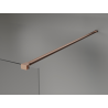Mexen Kioto+ ścianka prysznicowa z półką Walk-in 80 x 200 cm, brąz 8 mm, miedź szczotkowana - 800-080-121-65-32