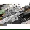 Mexen Andres Granitspüle 1,5 Becken mit Abtropffläche und Küchenarmatur Telma, schwarz/silber - 6515-73-670200-70