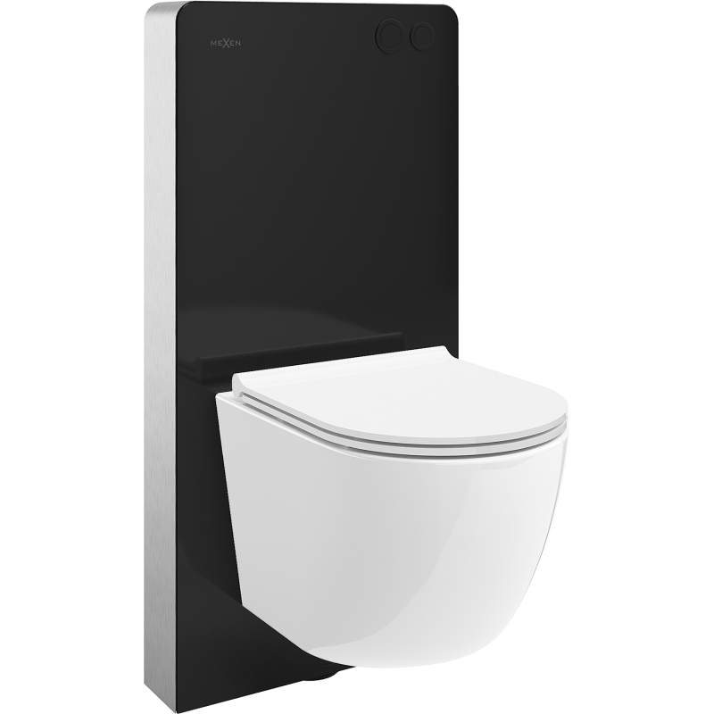 Mexen Lena WC-pintasetti Tex Air G pneumaattisella kehikolla, WC-kulho ja hitaasti sulkeutuva kansi, valkoinen