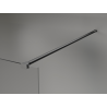 Mexen Kioto+ ścianka prysznicowa z półką Walk-in 90 x 200 cm, brąz 8 mm, gun gray szczotkowany - 800-090-121-66-32
