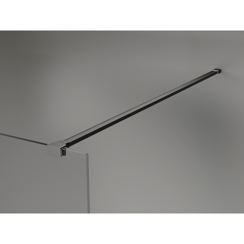 Mexen Kioto+ ścianka prysznicowa z półką Walk-in 110 x 200 cm, brąz 8 mm, gun gray szczotkowany - 800-110-121-66-32