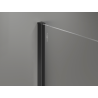 Mexen Kioto+ ścianka prysznicowa z półką Walk-in 70 x 200 cm, brąz 8 mm, czarna - 800-070-121-70-32