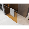 Mexen Kioto+ duschvägg med hylla Walk-in 80 x 200 cm, brons 8 mm, gun metal - 800-080-121-95-32