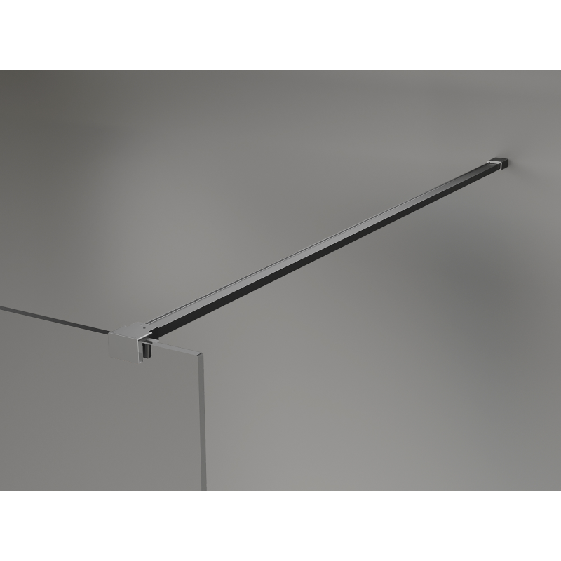 Mexen Kioto+ ścianka prysznicowa z półką Walk-in 100 x 200 cm, brąz 8 mm, gun metal - 800-100-121-95-32