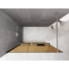 Mexen Kioto+ duschvägg med hylla Walk-in 70 x 200 cm, brons 8 mm, borstad nickel - 800-070-121-97-32