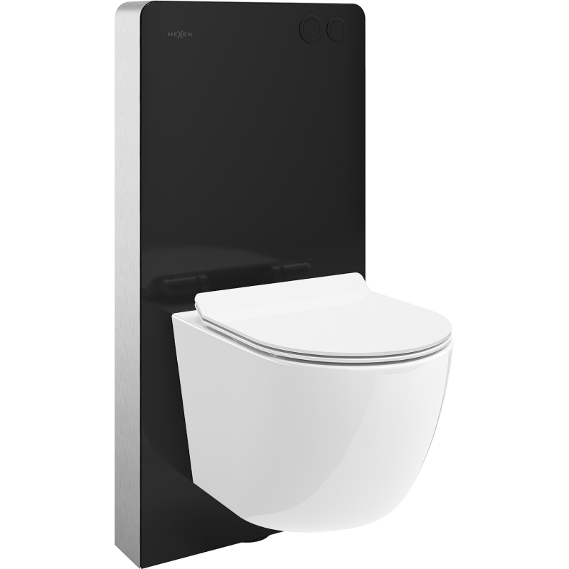 Mexen Lena ensemble mural WC cadre pneumatique Tex Air G avec cuvette WC et siège à descente lente, blanc - 615030224000A-70