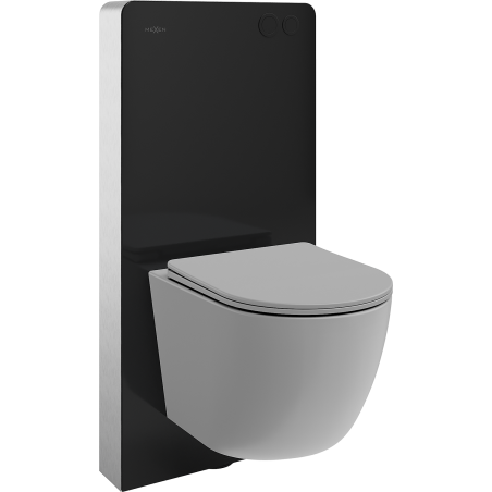 Mexen Lena pinnapealne WC komplekt Tex Air G pneumaatilise raamiga, WC-poti ja aeglaselt laskuva prill-lauaga, helehall matt