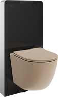 Mexen zestaw natynkowy WC stelaż pneumatyczny Tex Air G z miską WC Lena i deską wolnoopadającą, cappuccino mat
