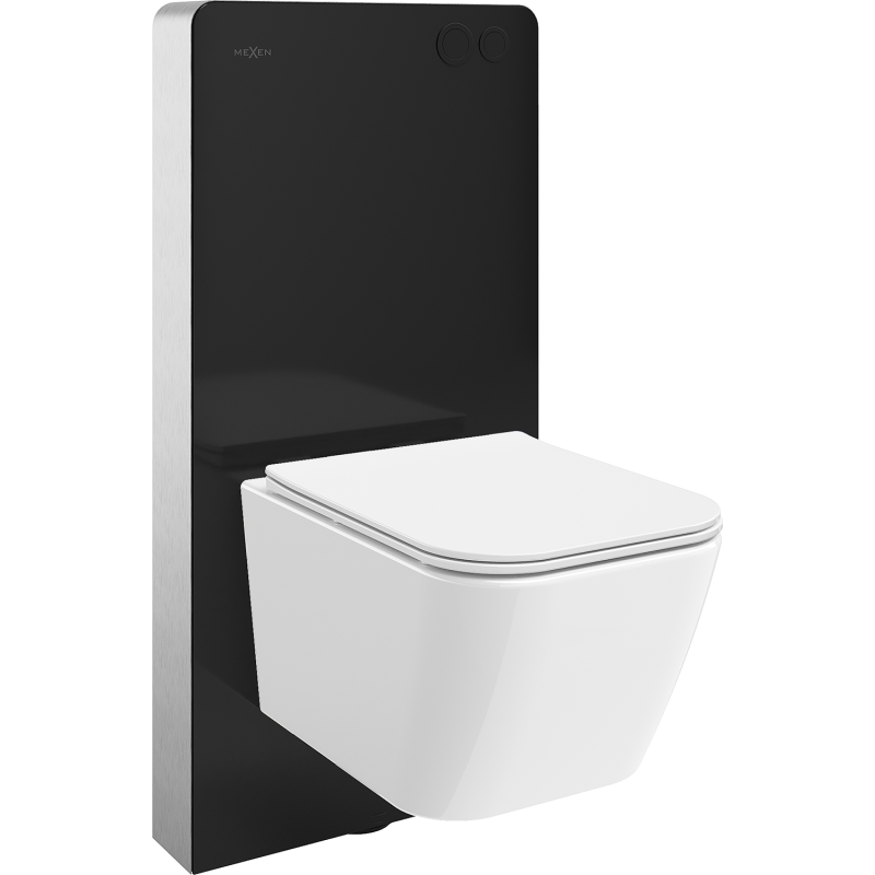 Mexen Madox nadometni komplet WC s pnevmatskim okvirjem Tex Air G z WC školjko in desko s počasnim zapiranjem, bela