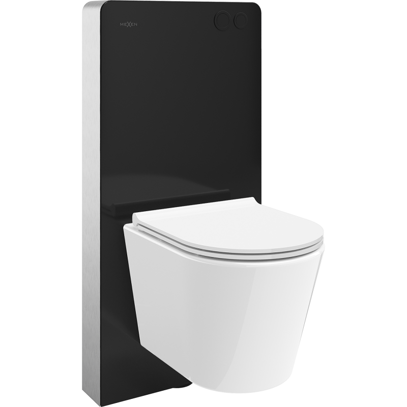 Mexen Rico Oberputz-WC-Set pneumatische Tex Air G mit WC-Ente Tornado und Absenkautomatik weiß - 615030720500TA-70