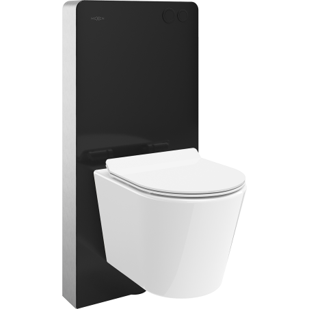 Mexen Rico Aufputz-WC-Set pneumatischer Rahmen Tex Air G mit WC-Schüssel Tornado und langsam schließendem Sitz weiß