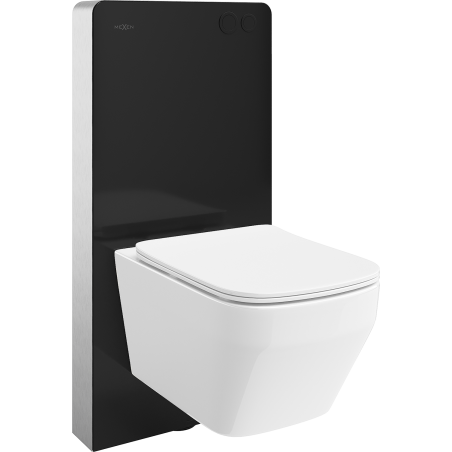 Mexen Riva conjunto de superficie WC bastidor neumático Tex Air G con inodoro Tornado y asiento de cierre suave blanco