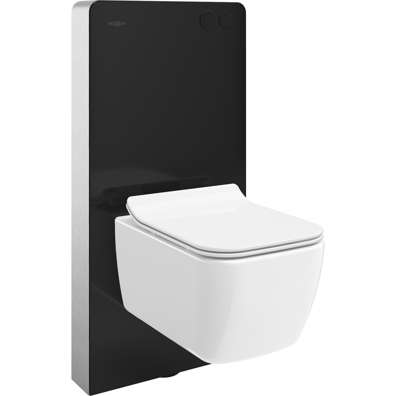 Mexen Stella conjunto mural WC estructura neumática Tex Air G con taza WC y asiento de cierre suave, blanco - 615030680800A-70