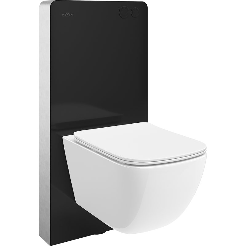 Mexen Timo surface-mounted WC set with pneumatic frame Tex Air G with Tornado WC bowl and soft-close seat, white -