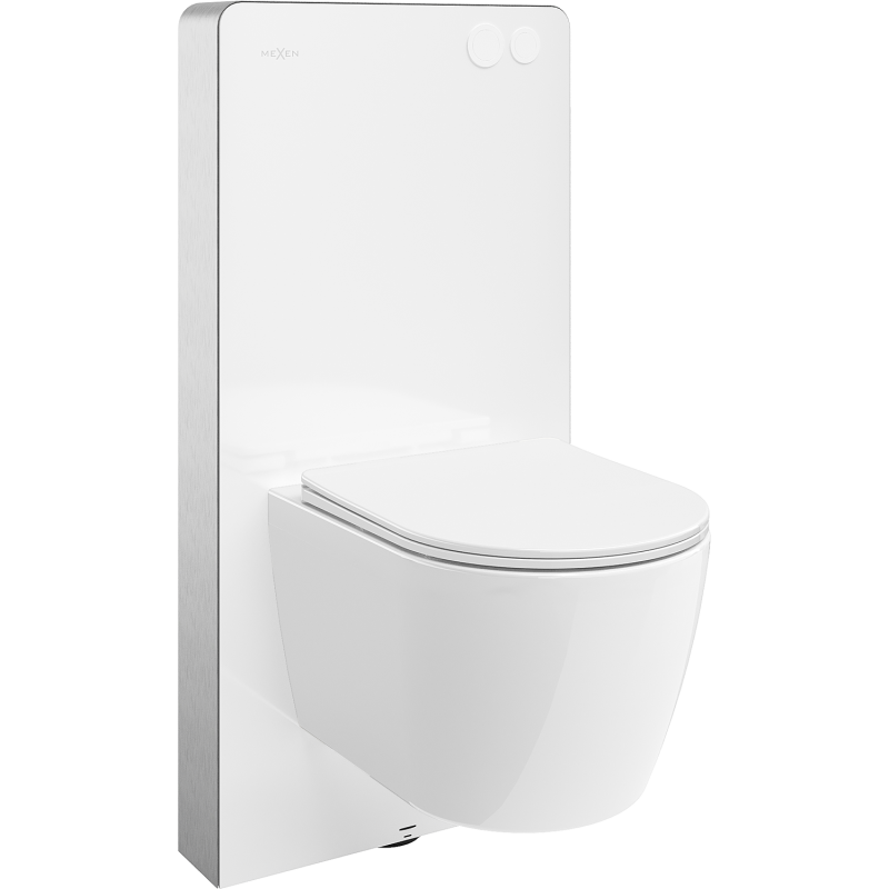 Mexen zestaw natynkowy WC stelaż pneumatyczny Tex Air G z miską WC Carmen i deską wolnoopadającą, biały - 615030880300A-20