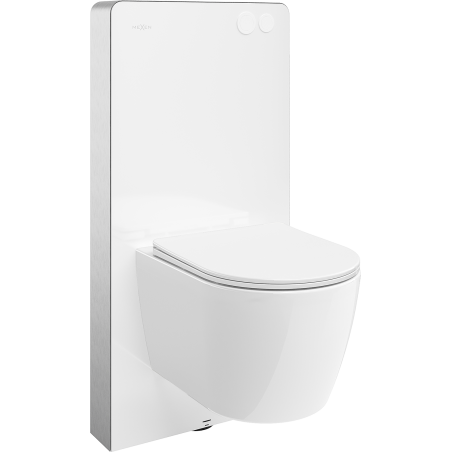 Mexen zestaw natynkowy WC stelaż pneumatyczny Tex Air G z miską WC Carmen i deską wolnoopadającą, biały - 615030880300A-20