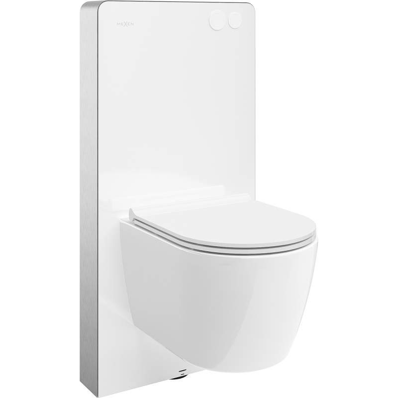 Mexen zestaw natynkowy WC stelaż pneumatyczny Tex Air G z miską WC Carmen Tornado i deską wolnoopadającą, biały - 615030880500TA