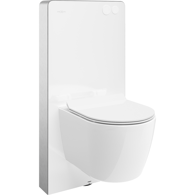 Mexen zestaw natynkowy WC stelaż pneumatyczny Tex Air G z miską WC Carmen Tornado i deską wolnoopadającą, biały - 615030884000TA