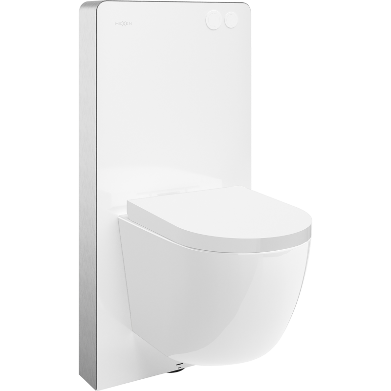 Mexen Lena opbouwset WC pneumatisch frame Tex Air G met WC-pot Tornado en softclose zitting wit - 615030220200TA-20