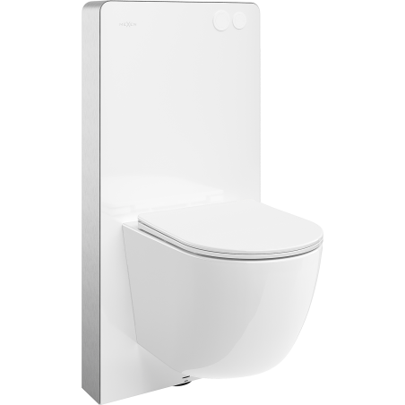 Mexen zestaw natynkowy WC stelaż pneumatyczny Tex Air G z miską WC Lena Tornado i deską wolnoopadającą, biały - 615030220300A-20