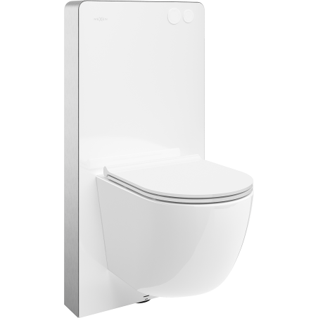 Mexen Lena Unterputz-WC-Satz Tex Air G mit pneumatischer Betätigung und WC-Schüssel Tornado mit Absenkautomatik Weiß
