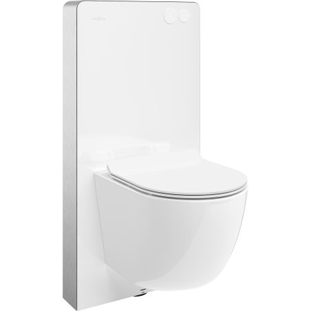 Mexen zestaw natynkowy WC stelaż pneumatyczny Tex Air G z miską WC Lena i deską wolnoopadającą, biały - 615030224000A-20