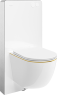 Mexen zestaw natynkowy WC stelaż pneumatyczny Tex Air G z miską WC Lena i deską wolnoopadającą, biały/złoty - 615030224005A-20