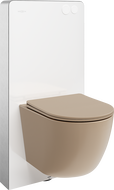 Mexen Lena Opbouw WC-set met Tex Air G pneumatisch frame, inclusief WC-pot en softclosing toiletbril, cappuccino mat