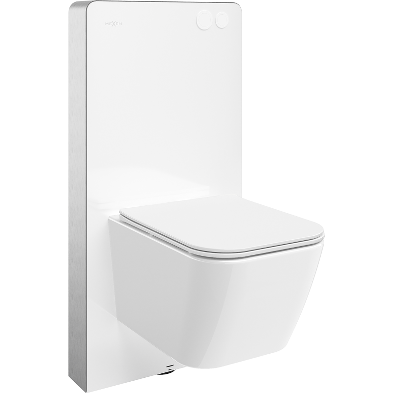 Mexen Madox WC Surface Mounted Set Pneumatic Frame Tex Air G with Toilet Bowl and Soft-Close Seat, White - 615030154000A-20