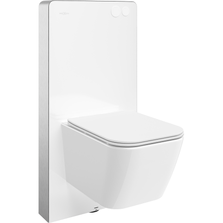 Mexen Madox WC Surface Mounted Set Pneumatic Frame Tex Air G with Toilet Bowl and Soft-Close Seat, White - 615030154000A-20