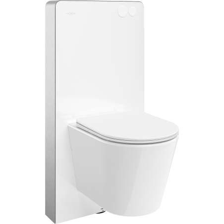 Mexen Rico set da incasso WC struttura pneumatica Tex Air G con vaso WC Tornado e copriwater a chiusura rallentata bianco